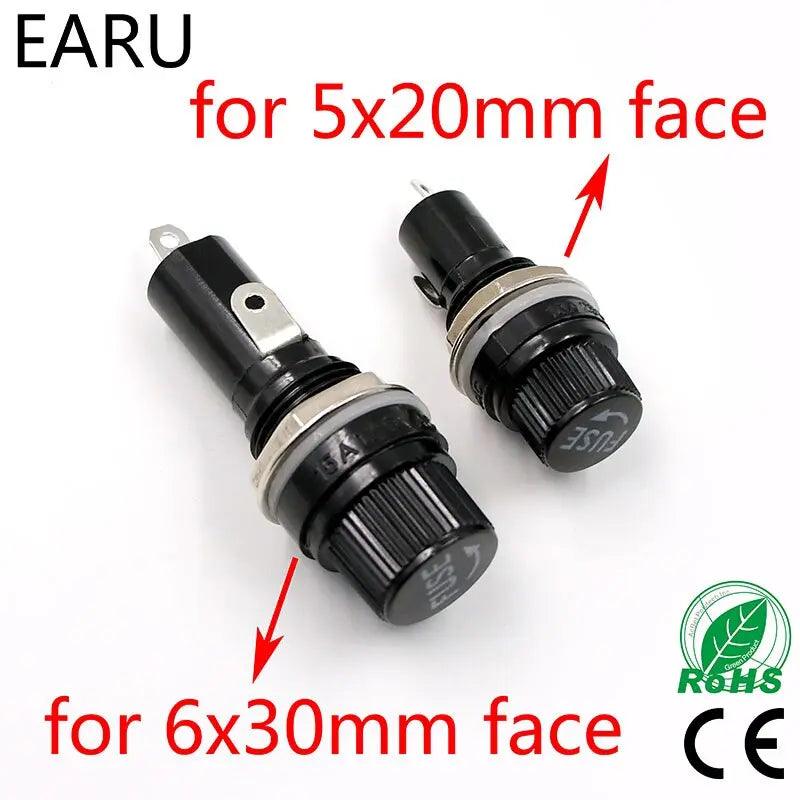 EARU-  5PCS/LOT 5*20mm 6*30mm Glass Fuse Holders - electrical center b2c