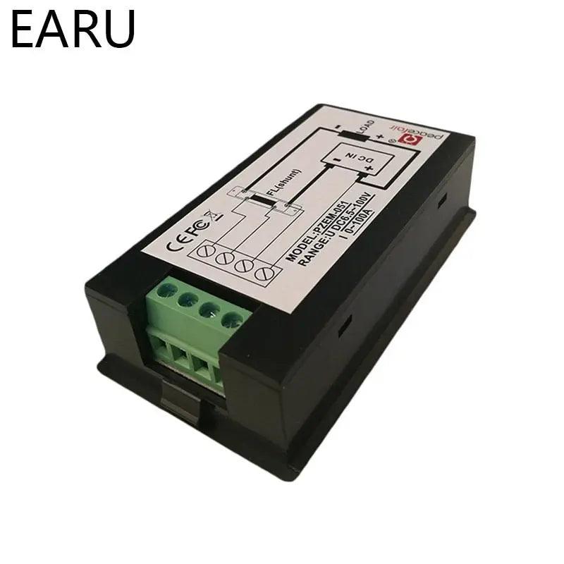 EARU- DC 6.5-100V 0-100A 0-20A LCD Display Digital Multimeter with Current Shunt - electrical center b2c