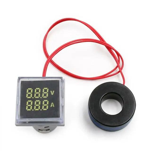 EARU- Mini Digital 22mm Square Voltmeter Ammeter with Transformer - electrical center b2c