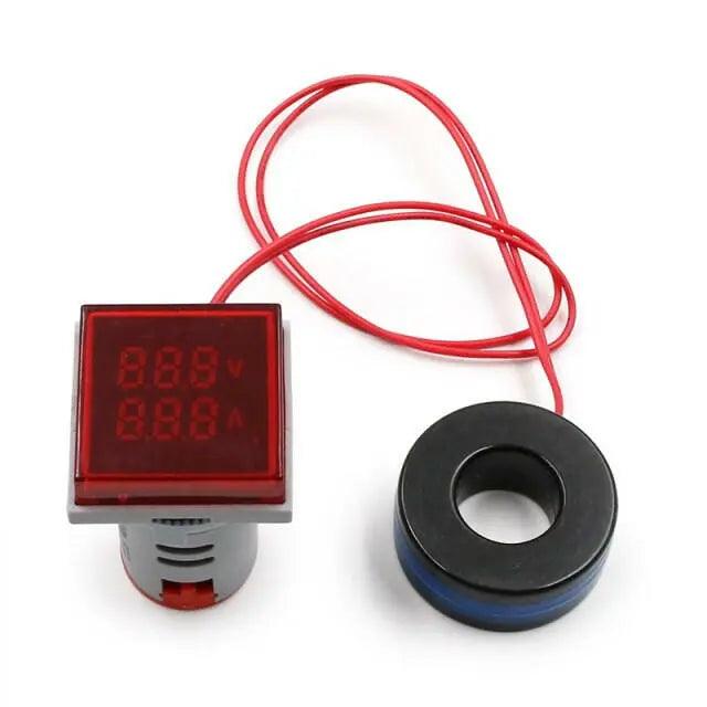 EARU- Mini Digital 22mm Square Voltmeter Ammeter with Transformer - electrical center b2c