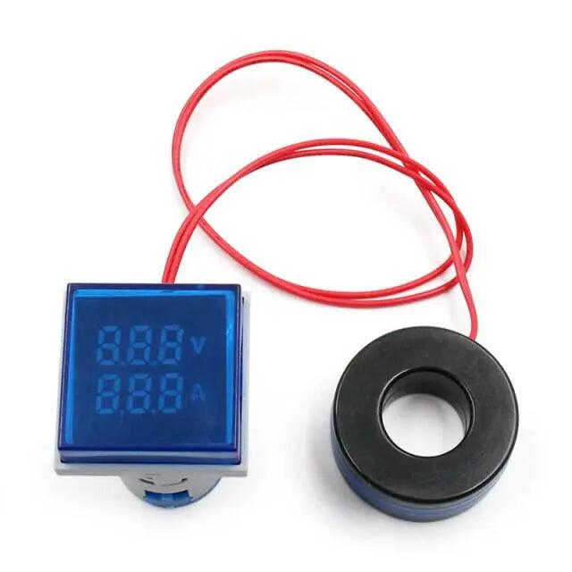 EARU- Mini Digital 22mm Square Voltmeter Ammeter with Transformer - electrical center b2c