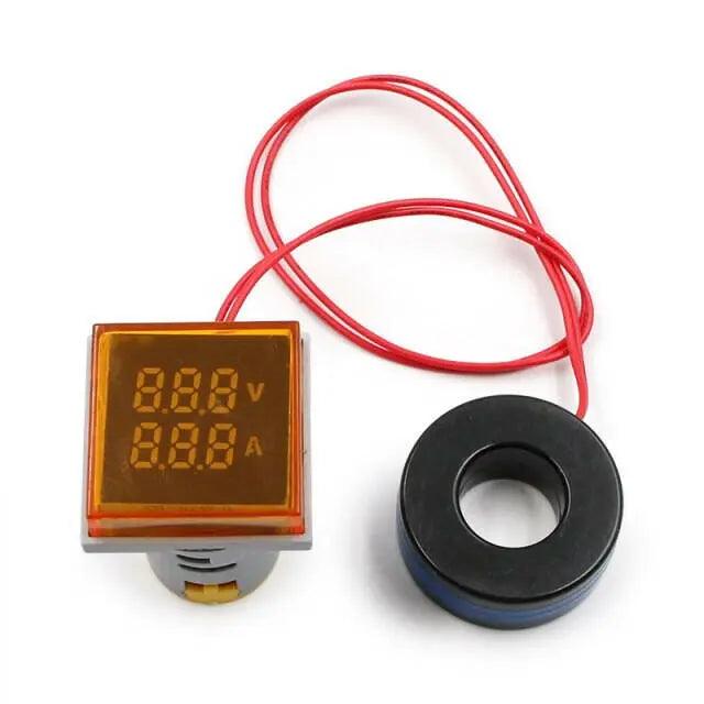 EARU- Mini Digital 22mm Square Voltmeter Ammeter with Transformer - electrical center b2c