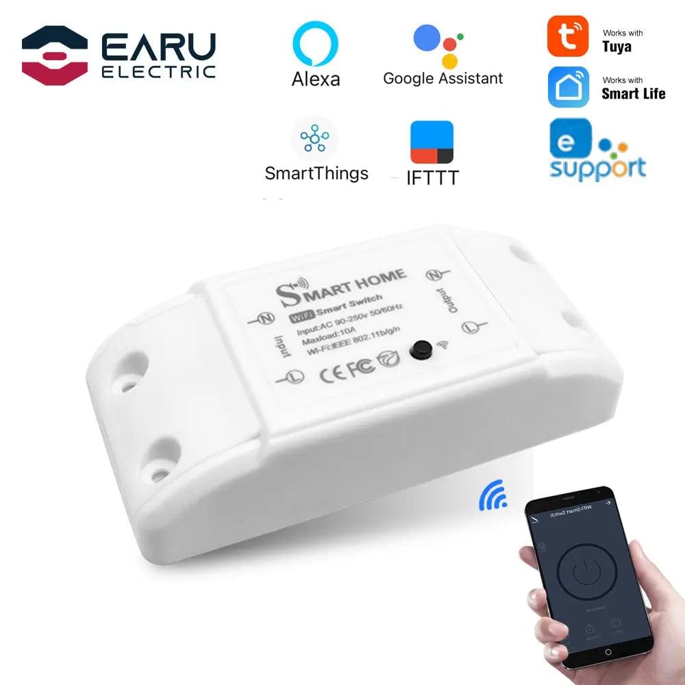 EARU- Smart Home Wifi Wireless Remote Switch Breaker Light Controller - electrical center b2c