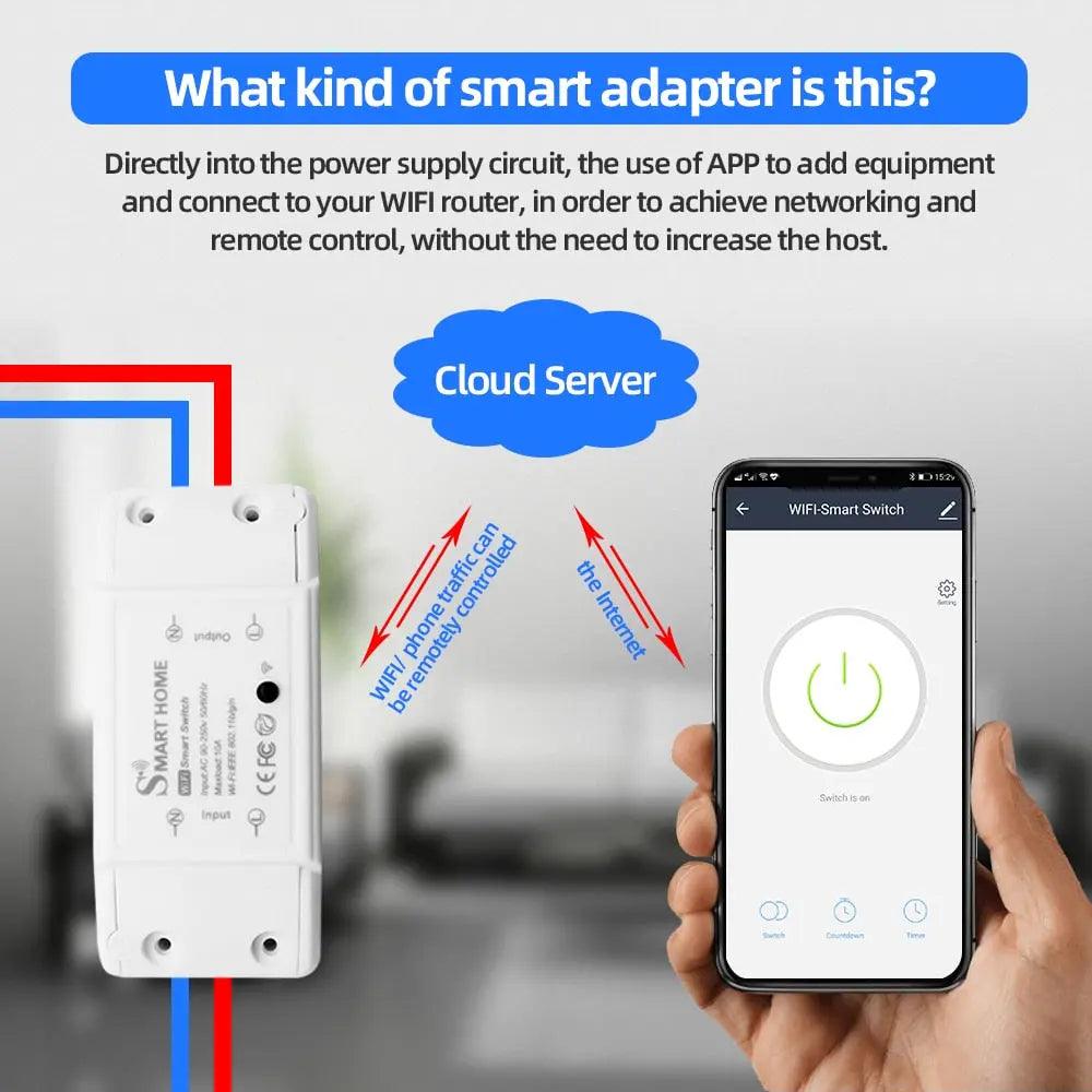 EARU- Smart Home Wifi Wireless Remote Switch Breaker Light Controller - electrical center b2c