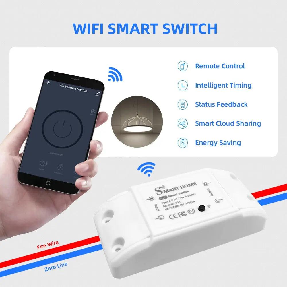 EARU- Smart Home Wifi Wireless Remote Switch Breaker Light Controller - electrical center b2c