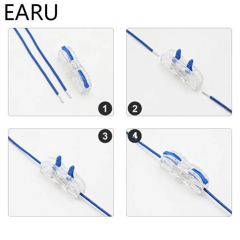 EARU- SPL-1 Mini Fast Quick Wire Connector| Universal Plug-in Conductor for LED - electrical center b2c