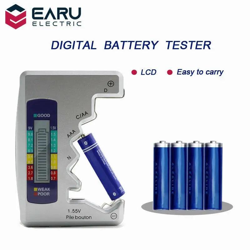 EARU- Universal Digital LCD Battery Tester - electrical center b2c