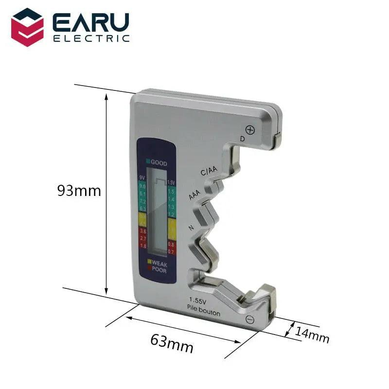 EARU- Universal Digital LCD Battery Tester - electrical center b2c