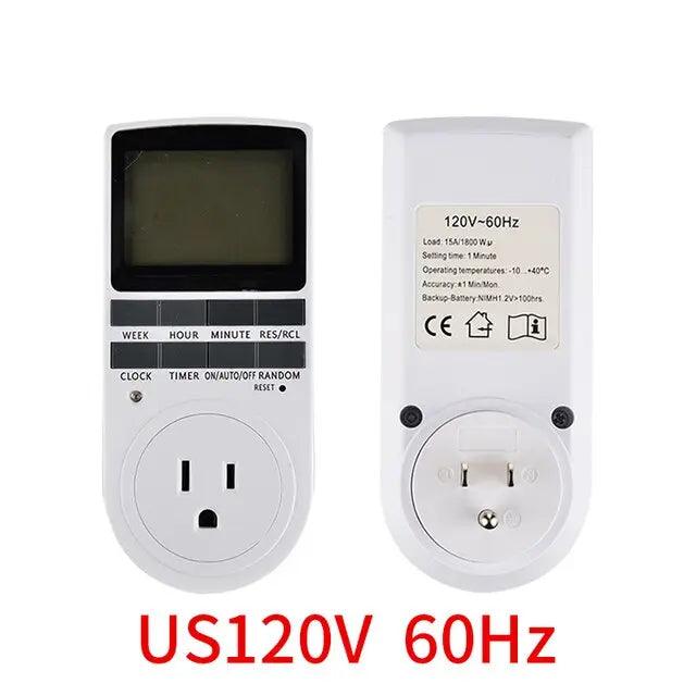 Electronic Digital Timer 24 Hour Cyclic| EU UK AU US BR FR Plug Optional - electrical center b2c