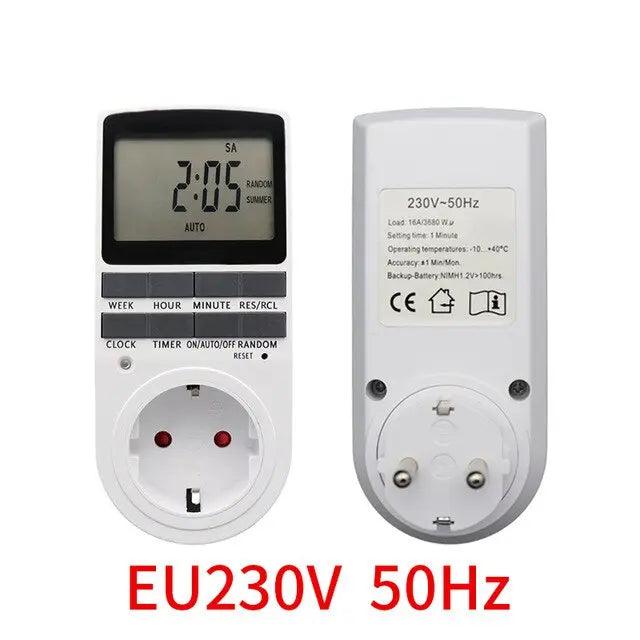 Electronic Digital Timer 24 Hour Cyclic| EU UK AU US BR FR Plug Optional - electrical center b2c