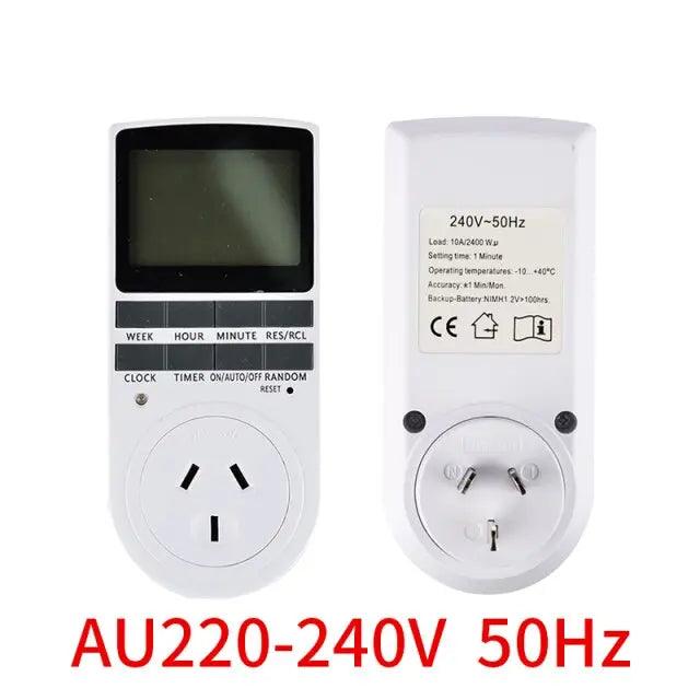 Electronic Digital Timer 24 Hour Cyclic| EU UK AU US BR FR Plug Optional - electrical center b2c