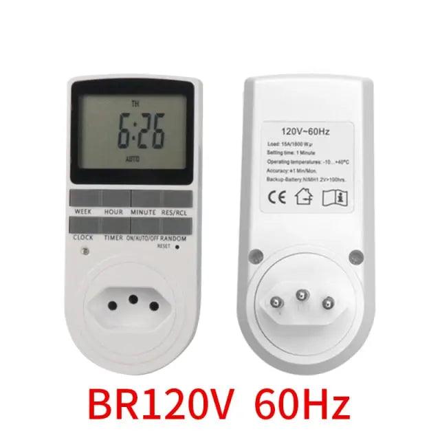 Electronic Digital Timer 24 Hour Cyclic| EU UK AU US BR FR Plug Optional - electrical center b2c