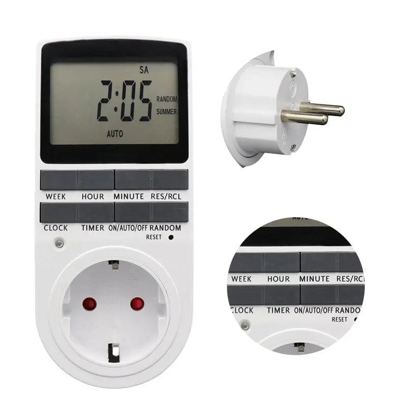 Electronic Digital Timer 24 Hour Cyclic| EU UK AU US BR FR Plug Optional - electrical center b2c