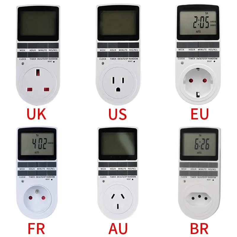 Electronic Digital Timer 24 Hour Cyclic| EU UK AU US BR FR Plug Optional - electrical center b2c