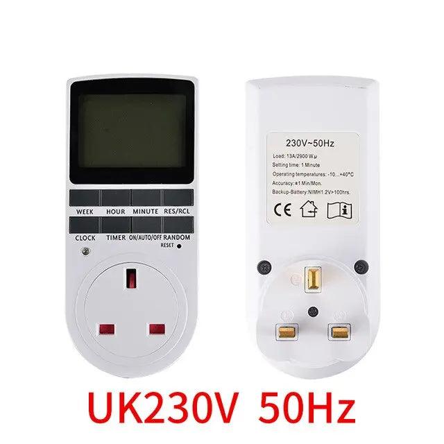 Electronic Digital Timer 24 Hour Cyclic| EU UK AU US BR FR Plug Optional - electrical center b2c