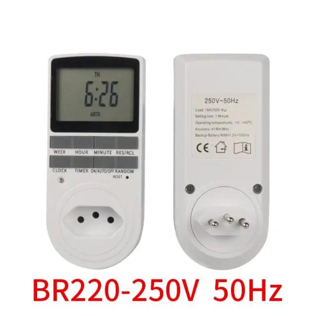 Electronic Digital Timer 24 Hour Cyclic| EU UK AU US BR FR Plug Optional - electrical center b2c