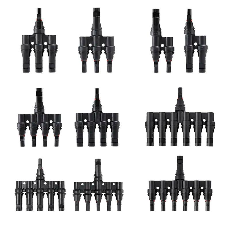 Free shipping 1 Pairs Solar Panel Branch Parallel Connector IP67 Waterproof Solar Connectors(Male and Female),for Solar Systems