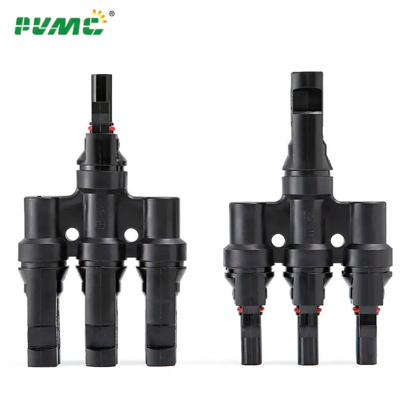 Free shipping 1 Pairs Solar Panel Branch Parallel Connector IP67 Waterproof Solar Connectors(Male and Female),for Solar Systems