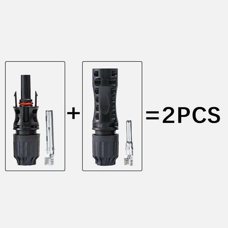 Free shipping 600/400/200/100/40/20/10 PCS ip68 30A/1500V DC Solar Conenctors Stecker PV Connector Kit for 2.5/4/6mm2 Cable