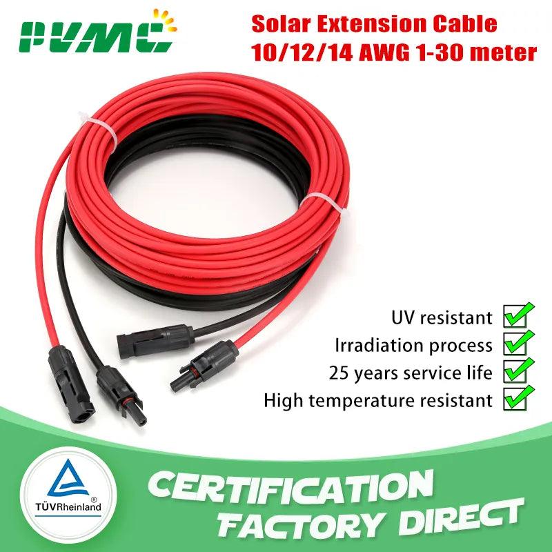 Free Shipping DC PV Cable Solar Connector Male and Female 1000V30A Panel Connectors for PVMC With 2.5/4/6mm2 1Pair Have 4 Joint