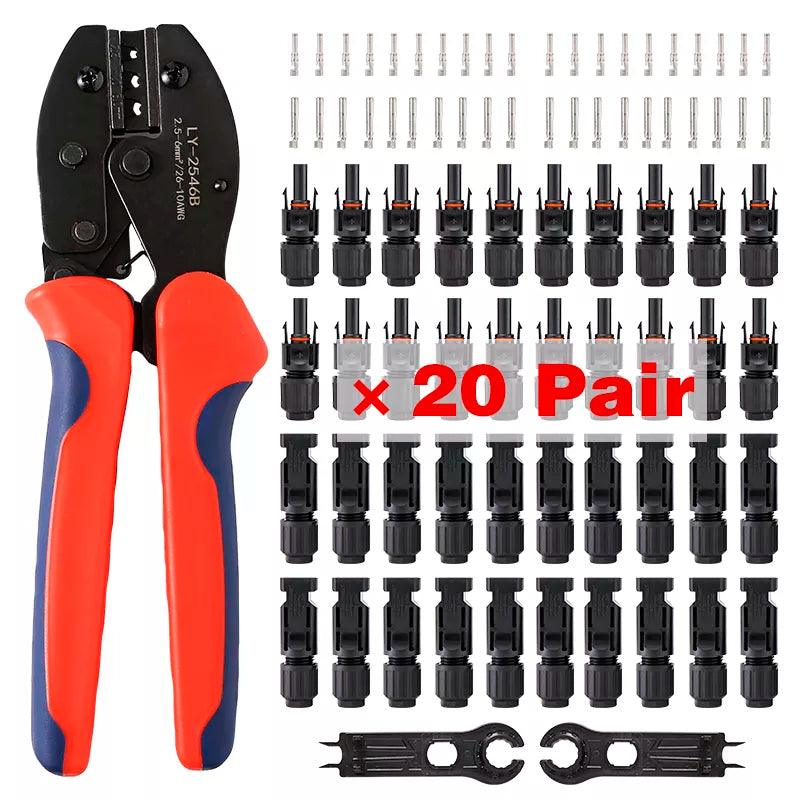 Free shipping DC Solar Connector 1000V30A Solar Panel Branch PV Connectors Connect Stecker Tool Crimping pliers Wholesale