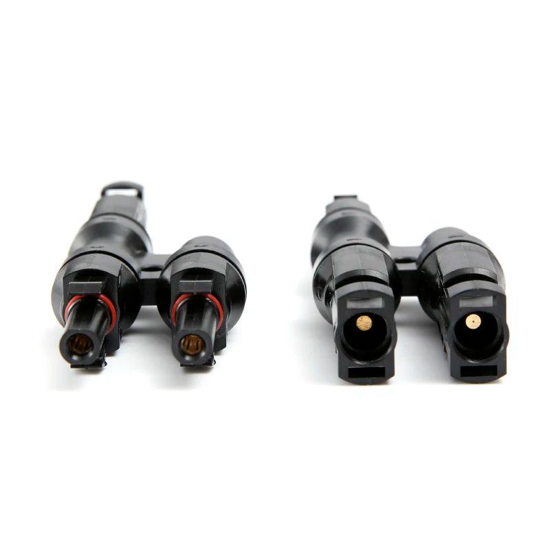 Free Shipping IP67 2 to 1 T Branch PV Connector Solar Stecker MMF+FFM Solar Panel Connectors  PV combiner box 2 in 1 out