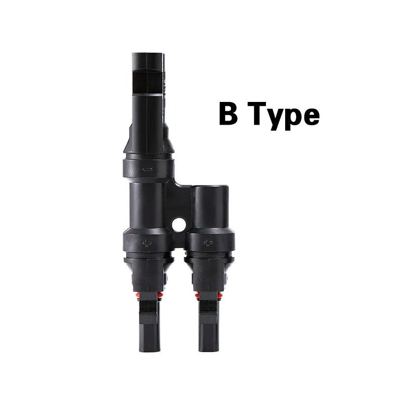 Free Shipping IP67 2 to 1 T Branch PV Connector Solar Stecker MMF+FFM Solar Panel Connectors  PV combiner box 2 in 1 out