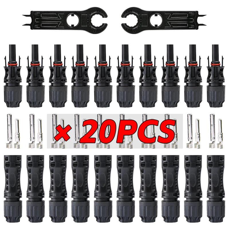 Free shipping PV Solar Connector Stecker Kit For 1500V30A Solar Panel Cable Branch DC Connectors Connect Tool Crimping pliers