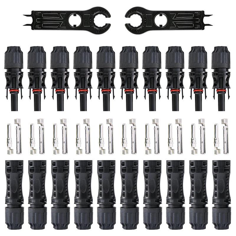 Free shipping PV Solar Connector Stecker Kit For 1500V30A Solar Panel Cable Branch DC Connectors Connect Tool Crimping pliers