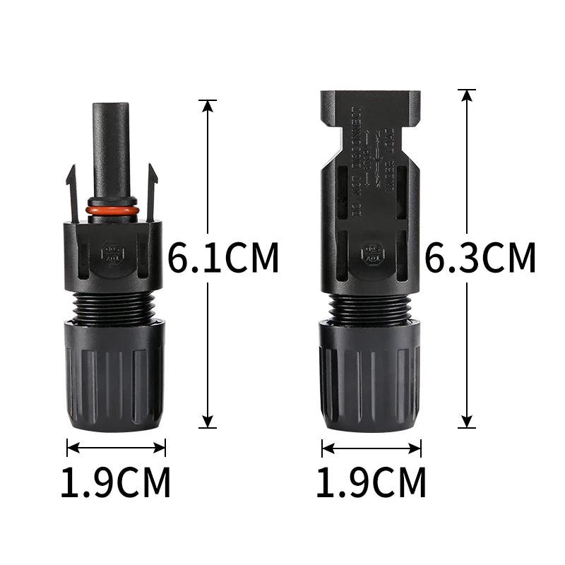 Free shipping PV004 TÜV IP68 DC Solar Connector 1000V/30A Panel Stecker PV Connectors Kit for Cable 2.5/4/6mm2 Wholesale