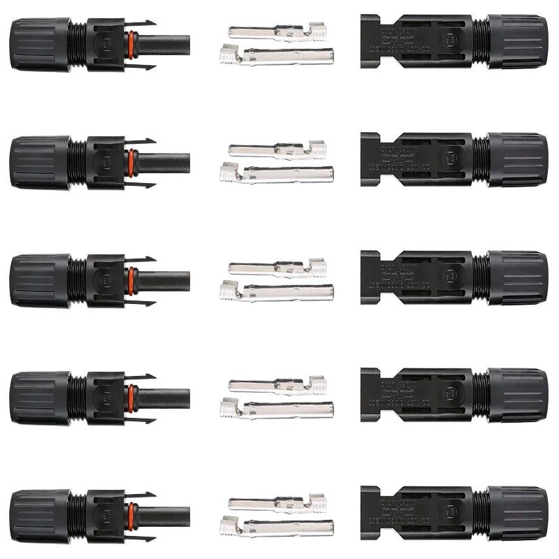 Free shipping PV004 TÜV IP68 DC Solar Connector 1000V/30A Panel Stecker PV Connectors Kit for Cable 2.5/4/6mm2 Wholesale