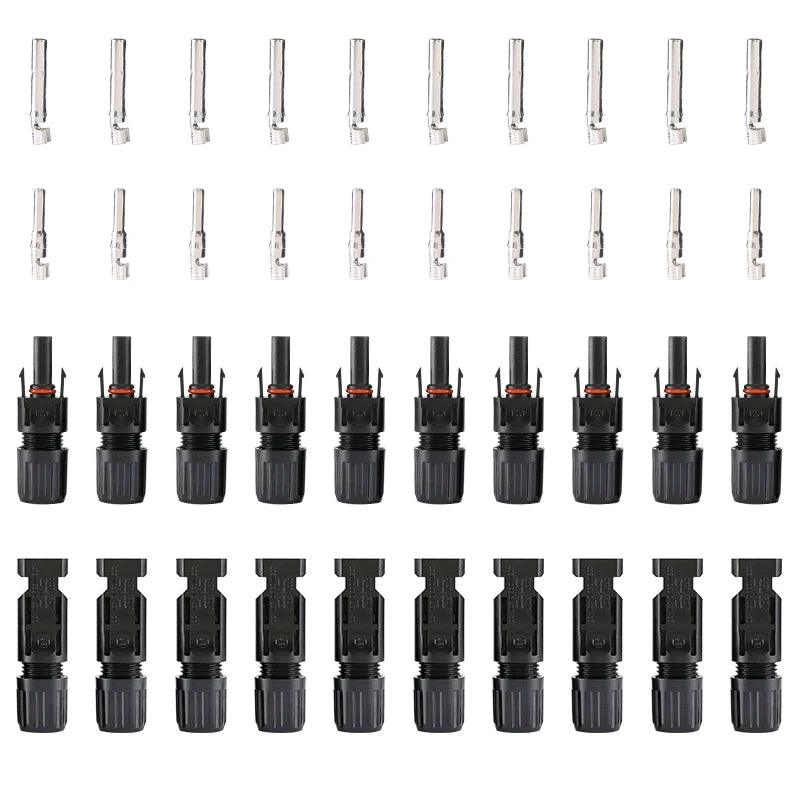 Free shipping PV004 TÜV IP68 DC Solar Connector 1000V/30A Panel Stecker PV Connectors Kit for Cable 2.5/4/6mm2 Wholesale