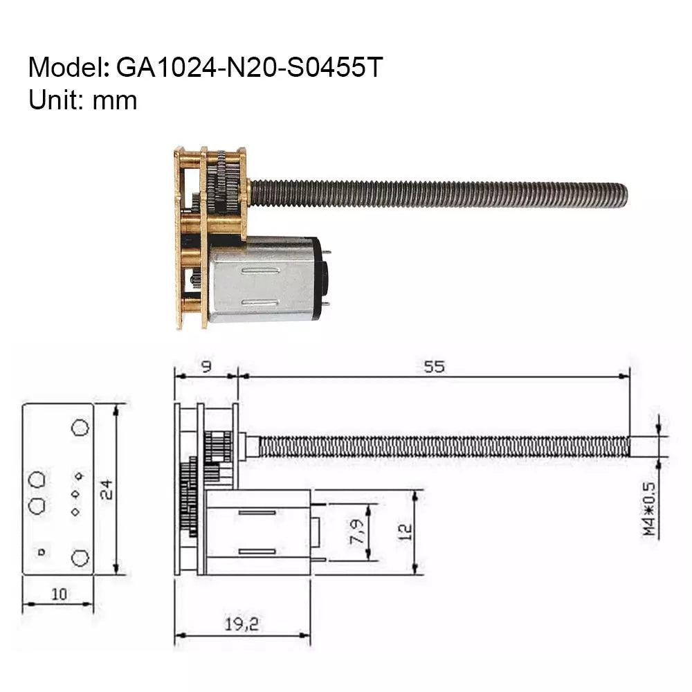 m4 long shaft motor