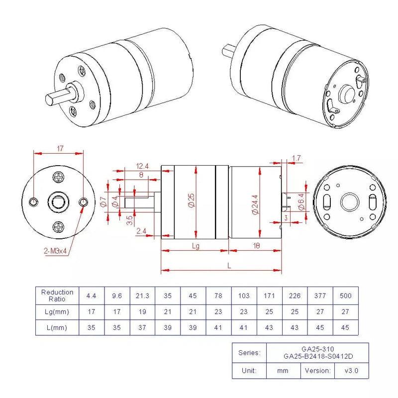 low speed gear motor