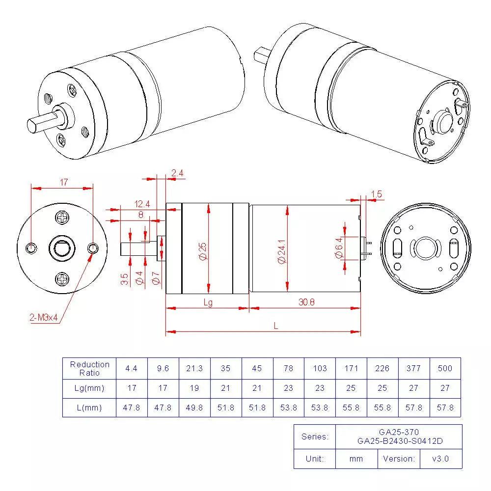 dc reduction motor