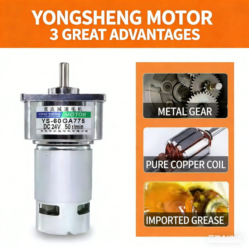 60GA775 DC Gear Motor 12V 24V High Torque
