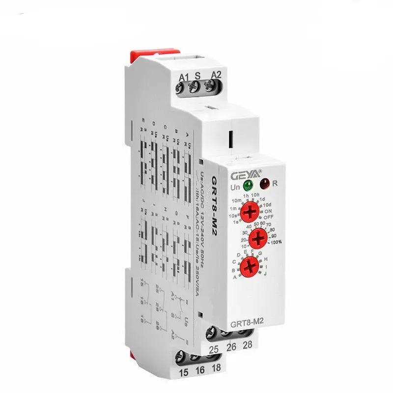 GEYA- GRT8-M 16A Multifunction Timer Relay| AC DC 12V-230V Optional - electrical center b2c,din rail timer relay