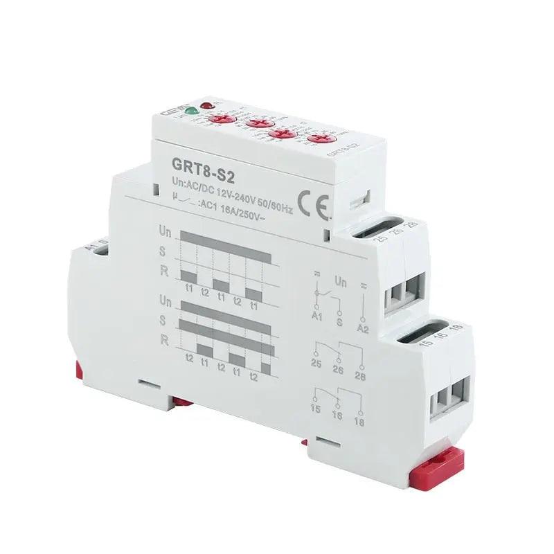 GEYA- GRT8-S Asymmetric Cycle Timer Relay|  AC/DC12V-240V optional - electrical center b2c,din rail timer relay