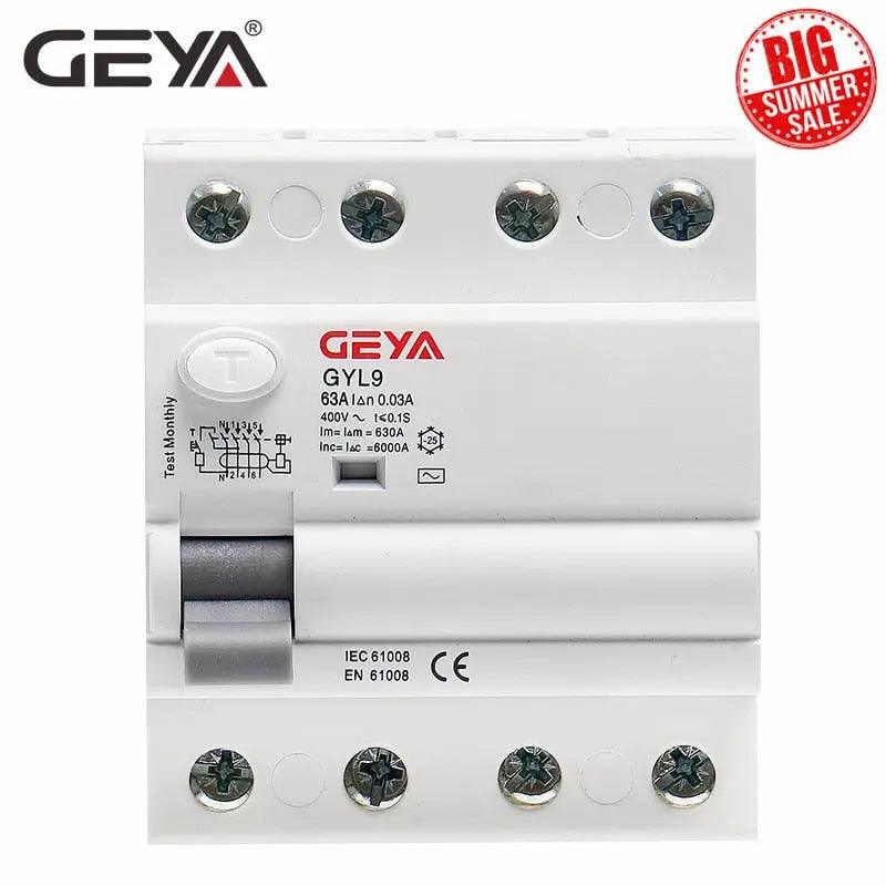 GEYA - GYL9 AC Residual Current Circuit Breaker| 4P 40A 63A 100A - electrical center b2c