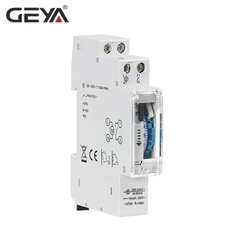 GEYA- TB45 Din Rail Mechanical Timer Switch| 96 times Time Set - electrical center b2c,din rail timer relay