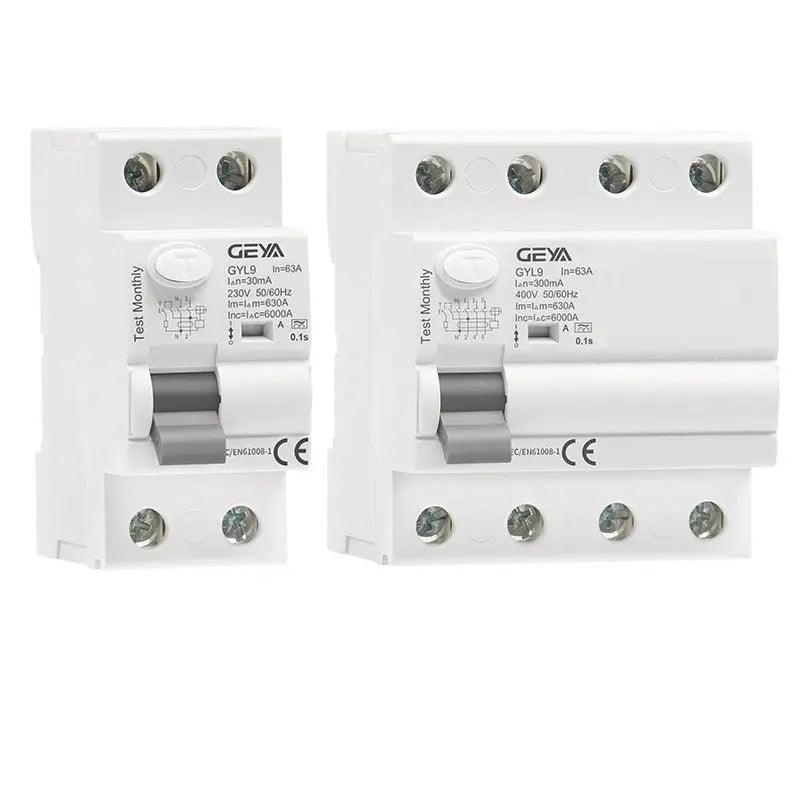 GEYA- Type A RCD Residual Current Circuit Breaker/ 2 Pole 40A 63A - electrical center b2c