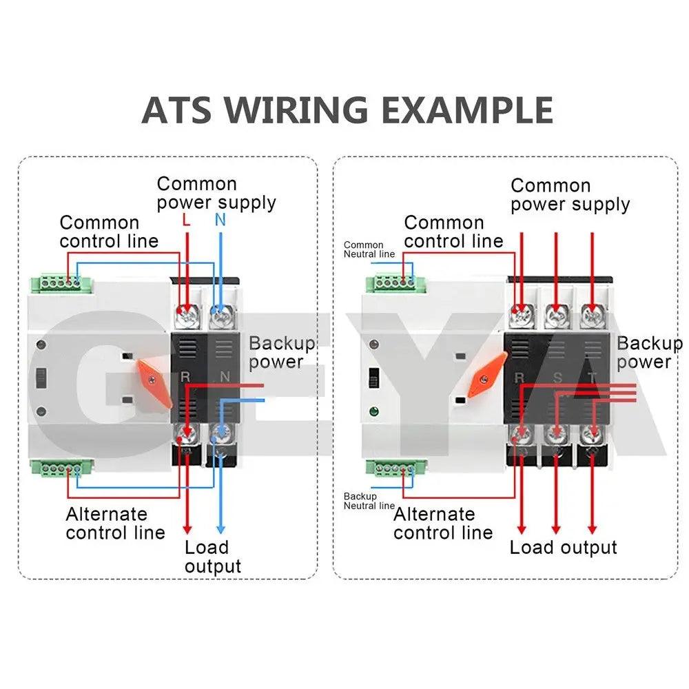 GEYA- W2R Mini ATS 2P  Automatic Transfer Switch| 25A-63A Optional - electrical center b2c