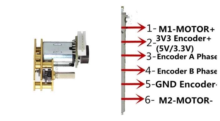 GM1024-N20 ABHL DC 12V 6V 3V Reduction Gear Motor Hall Encoder Invert Type For Robot Engine Electric 12 v Volt Metal Mini Motor