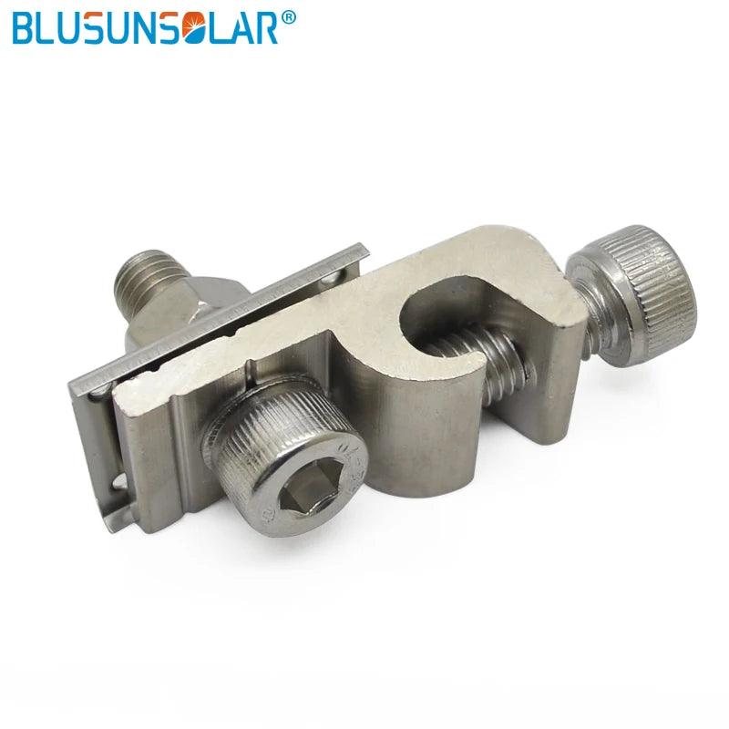 Grounding Lug Solar Mounted Bracket 304 Stainless Steel Corrosion Resistant Solar Ground  Clip for Solar Mounting System