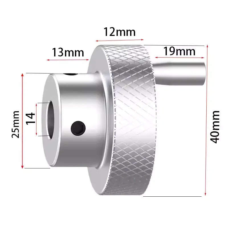 Aluminum Alloy Knurled Handwheel 50/60/80MM