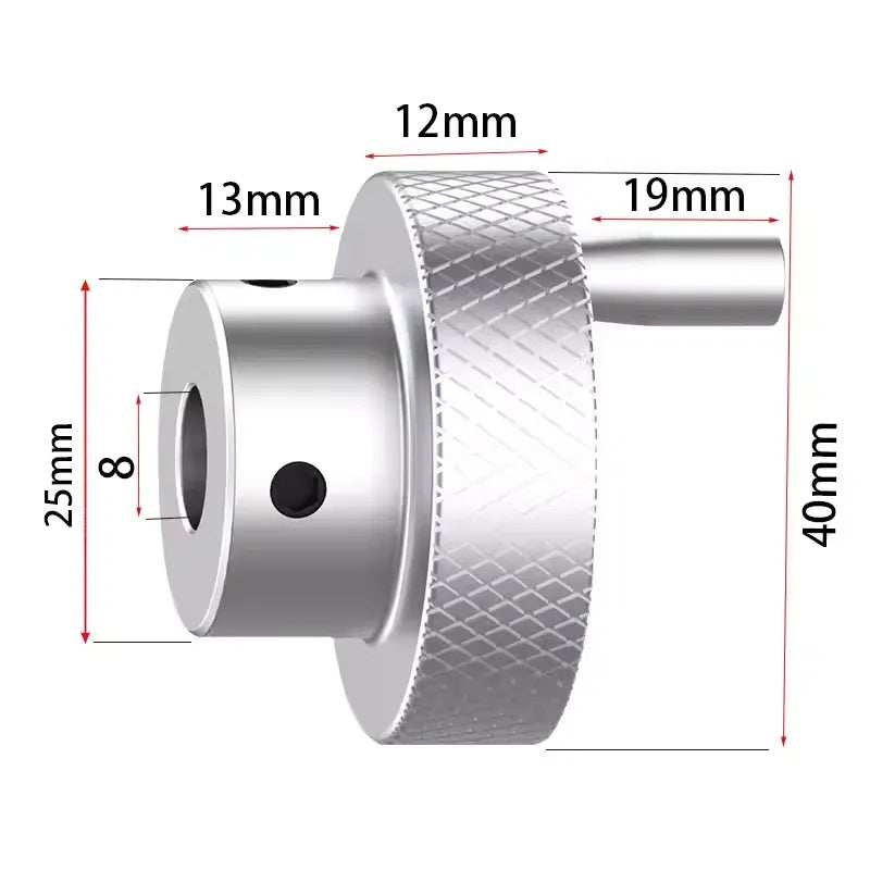 Aluminum Alloy Knurled Handwheel 50/60/80MM