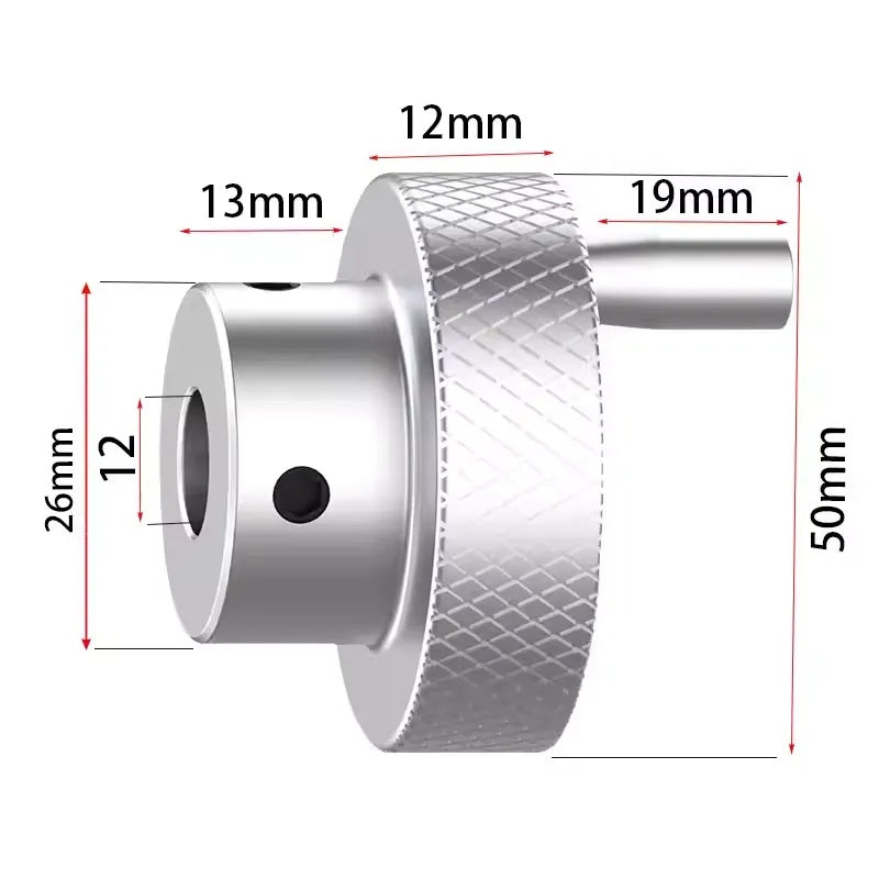 Aluminum Alloy Knurled Handwheel 50/60/80MM