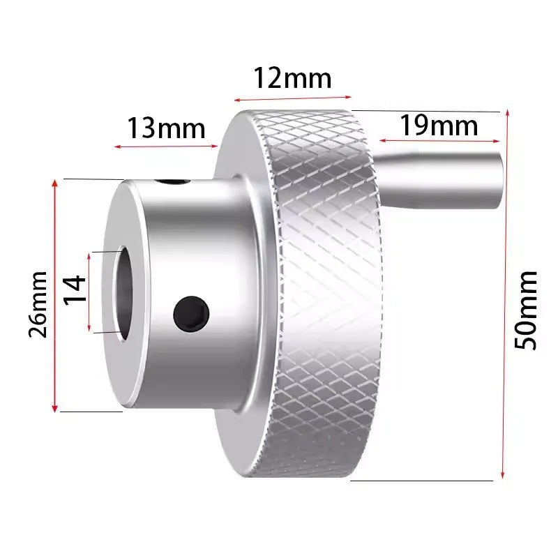 Aluminum Alloy Knurled Handwheel 50/60/80MM