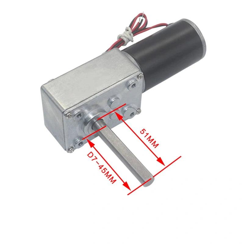 High Torque 70KG Gear Motor 12V 24V In DC Motor Shaft Length 51MM Speed 5 To 470RPM Self Locking Adjustable Speed Reversed