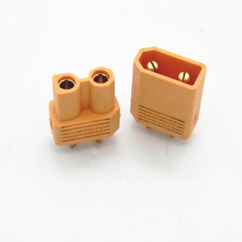 Hot Sell XT30 2mm Golden Connector / Plug Set for RC Mini Quadcopter Multicopter Airplane = 100 Pieces